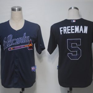 Atlanta Braves #5 Freddie Freeman Blue Cool Base Stitched MLB Jersey