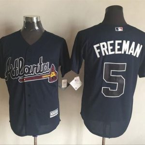 Atlanta Braves #5 Freddie Freeman Blue New Cool Base Stitched MLB Jersey