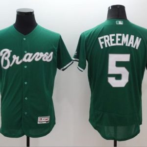 Atlanta Braves #5 Freddie Freeman Green Celtic Flexbase Collection Stitched MLB Jersey