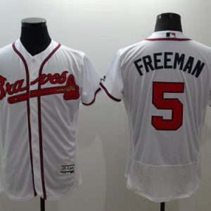 Atlanta Braves #5 Freddie Freeman White Flexbase Collection Stitched MLB Jersey