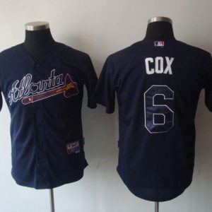 Atlanta Braves #6 Bobby Cox Blue Stitched MLB Jersey