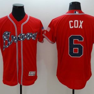 Atlanta Braves #6 Bobby Cox Red Flexbase Collection Stitched MLB Jersey