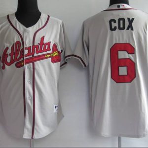 Atlanta Braves #6 Bobby Cox Stitched Grey MLB Jersey