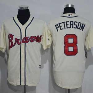 Atlanta Braves #8 Jace Peterson Cream New Cool Base Stitched MLB Jersey