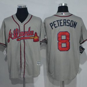 Atlanta Braves #8 Jace Peterson Grey New Cool Base Stitched MLB Jersey