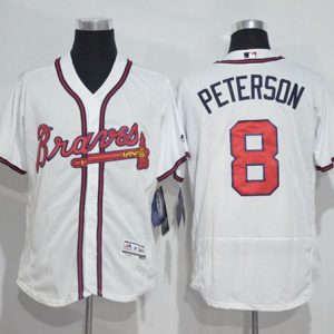 Atlanta Braves #8 Jace Peterson White Flexbase Collection Stitched MLB Jersey