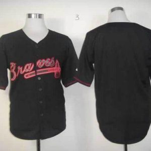 Atlanta Braves Blank Black Fashion Stitched MLB Jersey