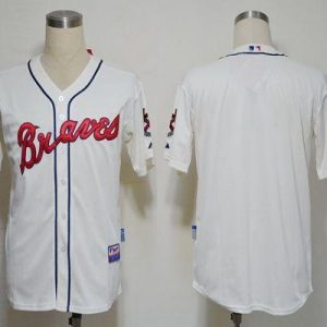 Atlanta Braves Blank Cream Cool Base Stitched MLB Jersey