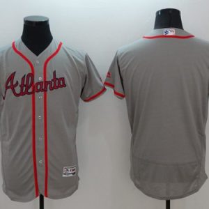 Atlanta Braves Blank Grey Fashion Stars & Stripes Flexbase Stitched MLB Jersey