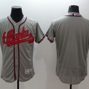 Atlanta Braves Blank Grey Flexbase Collection Stitched MLB Jersey