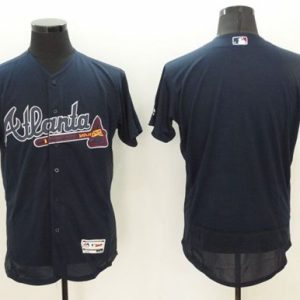 Atlanta Braves Blank Navy Blue Flexbase Collection Stitched MLB Jersey