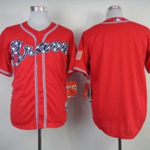 Atlanta Braves Blank Red Cool Base Stitched MLB Jersey