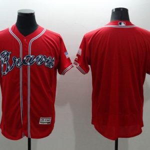 Atlanta Braves Blank Red Flexbase Collection Stitched MLB Jersey