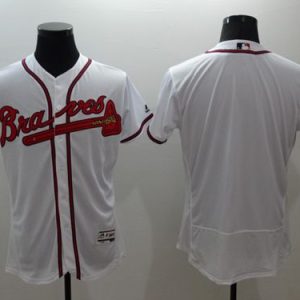 Atlanta Braves Blank White Flexbase Collection Stitched MLB Jersey