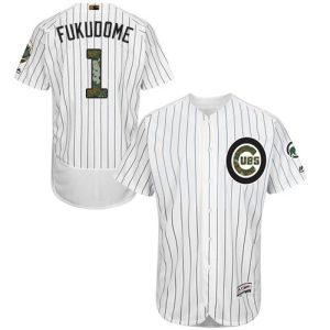 Chicago Cubs #1 Kosuke Fukudome White(Blue Strip) Flexbase Collection 2016 Memorial Day Stitched MLB Jersey