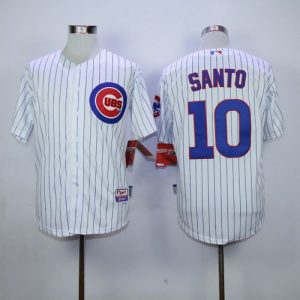 Chicago Cubs #10 Ron Santo Stitched White MLB Jersey