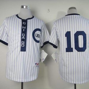 Chicago Cubs #10 Ron Santo White 1909 Turn Back The Clock Stitched MLB Jersey