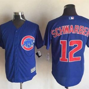 Chicago Cubs #12 Kyle Schwarber Blue New Cool Base Stitched MLB Jersey