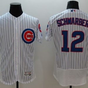 Chicago Cubs #12 Kyle Schwarber White Flexbase Collection Stitched MLB Jersey