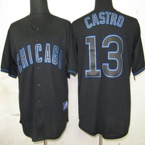 Chicago Cubs #13 Starlin Castro Black Fashion Stitched MLB Jersey