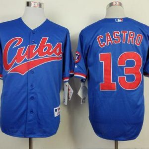 Chicago Cubs #13 Starlin Castro Blue 1994 Turn Back The Clock Stitched MLB Jersey