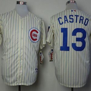 Chicago Cubs #13 Starlin Castro Cream 1969 Turn Back The Clock Stitched MLB Jersey