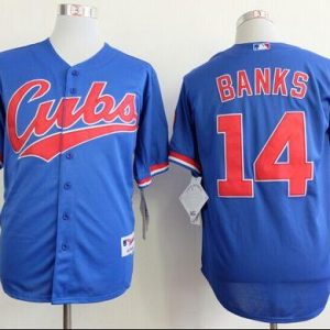 Chicago Cubs #14 Ernie Banks Blue 1994 Turn Back The Clock Stitched MLB Jersey