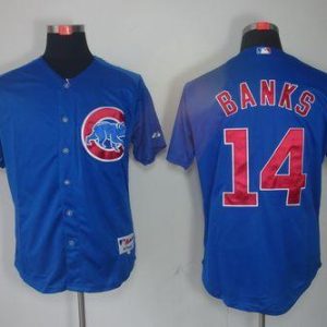 Chicago Cubs #14 Ernie Banks Blue Cool Base Stitched MLB Jersey