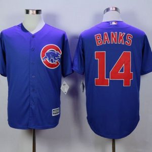 Chicago Cubs #14 Ernie Banks Blue New Cool Base Stitched MLB Jersey