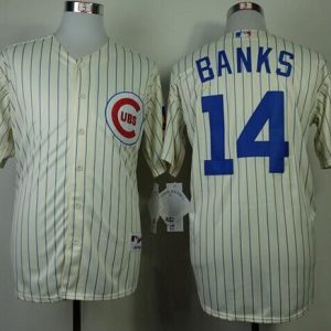 Chicago Cubs #14 Ernie Banks Cream 1969 Turn Back The Clock Stitched MLB Jersey