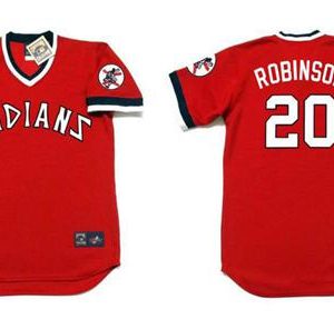 Cleveland Indians #20 Eddie Robinson Red 1978 Turn Back The Clock Stitched MLB Jersey