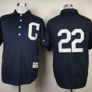 Cleveland Indians #22 Jason Kipnis Navy Blue 1902 Turn Back The Clock Stitched MLB Jersey