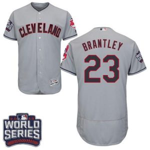 Cleveland Indians #23 Michael Brantley Grey Flexbase Collection 2016 World Series Bound Stitched MLB Jersey