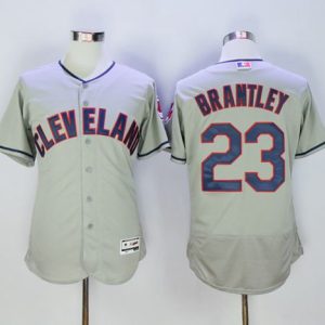 Cleveland Indians #23 Michael Brantley Grey Flexbase Collection Stitched MLB Jersey