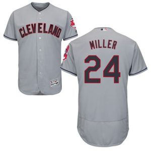 Cleveland Indians #24 Andrew Miller Grey Flexbase Collection Stitched MLB Jersey