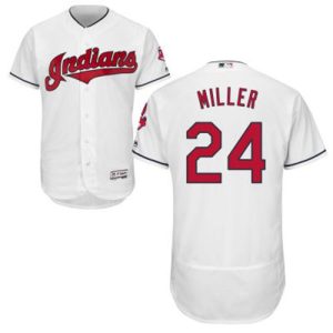 Cleveland Indians #24 Andrew Miller White Flexbase Collection Stitched MLB Jersey