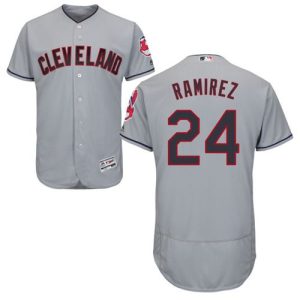 Cleveland Indians #24 Manny Ramirez Grey Flexbase Collection Stitched MLB Jersey