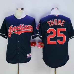 Cleveland Indians #25 Jim Thome Navy Blue Cool Base Stitched MLB Jersey