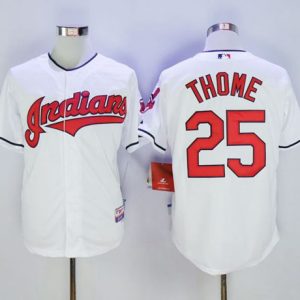 Cleveland Indians #25 Jim Thome White Cool Base Stitched MLB Jersey