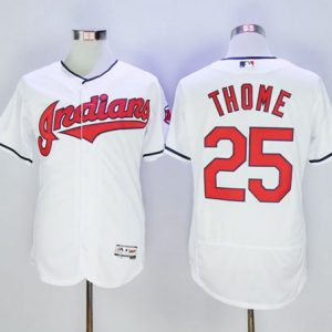 Cleveland Indians #25 Jim Thome White Flexbase Collection Stitched MLB Jersey