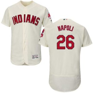 Cleveland Indians #26 Mike Napoli Cream Flexbase Collection Stitched MLB Jersey