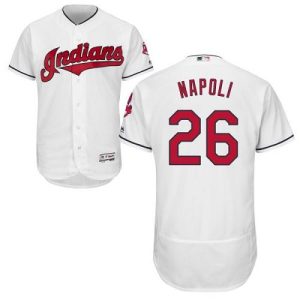 Cleveland Indians #26 Mike Napoli White Flexbase Collection Stitched MLB Jersey