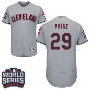 Cleveland Indians #29 Satchel Paige Grey Flexbase Collection 2016 World Series Bound Stitched MLB Jersey