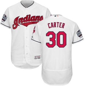 Cleveland Indians #30 Joe Carter White Flexbase Collection 2016 World Series Bound Stitched MLB Jersey