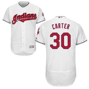 Cleveland Indians #30 Joe Carter White Flexbase Collection Stitched MLB Jersey