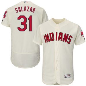 Cleveland Indians #31 Danny Salazar Cream Flexbase Collection Stitched MLB Jersey