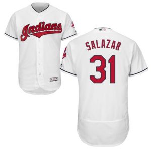 Cleveland Indians #31 Danny Salazar White Flexbase Collection Stitched MLB Jersey