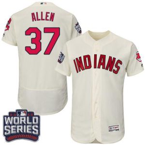 Cleveland Indians #37 Cody Allen Cream Flexbase Collection 2016 World Series Bound Stitched MLB Jersey