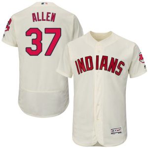 Cleveland Indians #37 Cody Allen Cream Flexbase Collection Stitched MLB Jersey