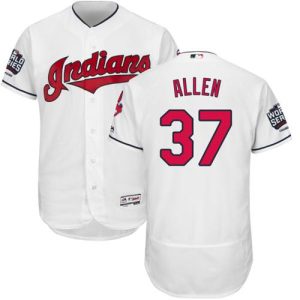 Cleveland Indians #37 Cody Allen White Flexbase Collection 2016 World Series Bound Stitched MLB Jersey